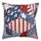 Stars & Stripes Distressed Patchwork American Flag Accent Pillow